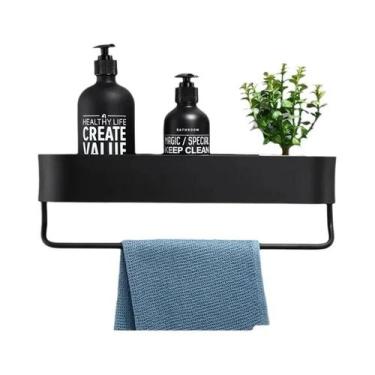 Imagem de Prateleira De Armazenamento De Alumínio Montada Na Parede Para Banheir