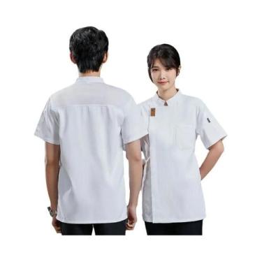 Imagem de Uniforme De Chef Preto, Camisa De Cozinha De Manga Longa, Roupa De Tra