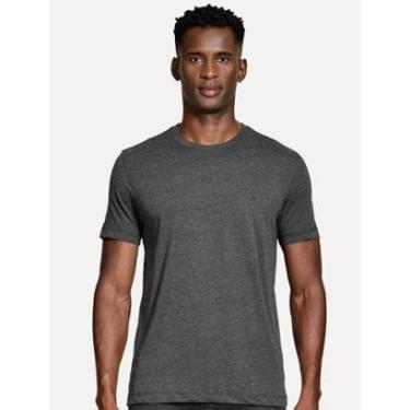 Imagem de Camiseta Aramis Masculina Basic Lisa Mono Icon Cinza Mescla-Masculino
