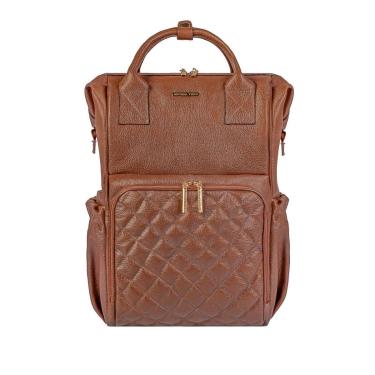 Imagem de Mochila maternidade de couro liso Vitta-Feminino