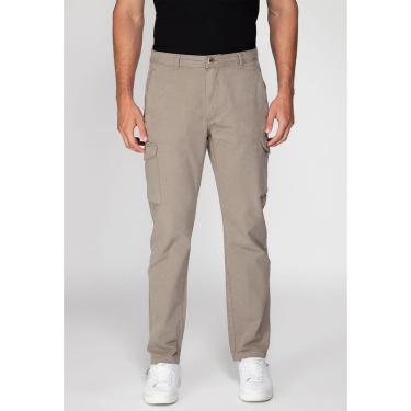 Imagem de Calça Cargo de Sarja Verde Claro-Masculino