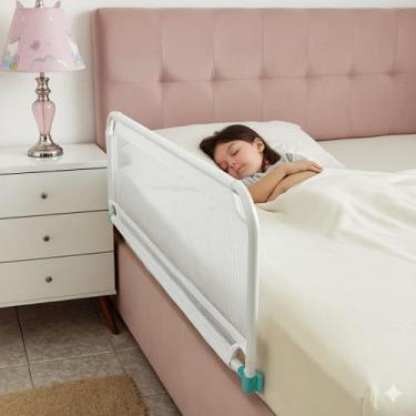 Imagem de Grade De Cama Com Tela Respirável e proteção de Segurança para criança