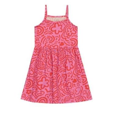 Imagem de Vestido infantil menina com flores Brandili -Rosa-Feminino