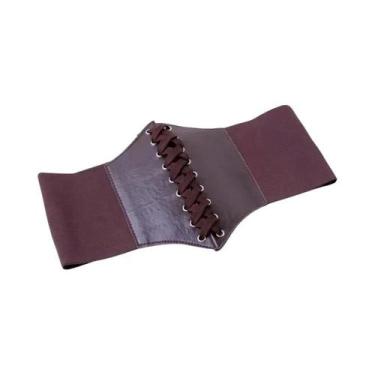 Imagem de Cinto Corset De Cintura Alta Em material sintético Para Mulheres, Mode