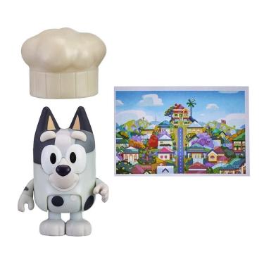 Imagem de Boneco Colecionável 6cm Bluey - Muffin E Chapéu De Chefe