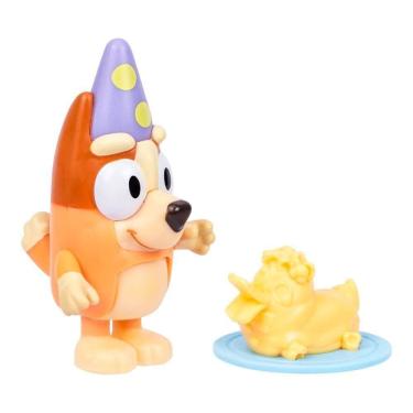 Imagem de Boneco Colecionável 6 Cm Bluey - Bingo Com Bolo De Pato