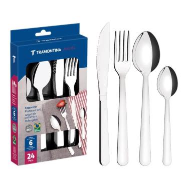 Imagem de Faqueiro Tramontina Malibu em Aço Inox 24 Peças