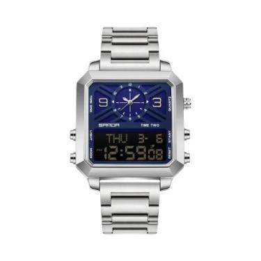 Imagem de Relógio Esportivo Digital Masculino À Prova d'Água 5ATM Com Duplo Disp