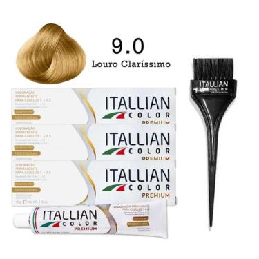 Imagem de 3 Unidades Coloração 9.0 Louro Claríssimo  Itallian Color - Itallian H
