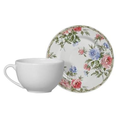 Imagem de Conjunto com 6 xicaras cha branca c/pires romantica2 200ml - ALLEANZA 