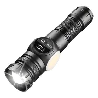 Imagem de Lanterna Led Recarregável Magnética Preta E Branca WS-700 - JWS