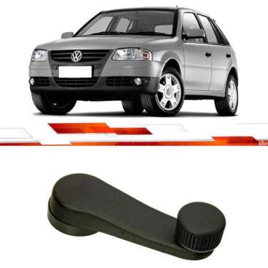 Imagem de Manivela Vidro Gol Parati Saveiro G2 G3 G4 G5 COR Preto Dianteira Tras