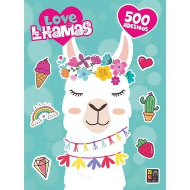 Imagem de Livro Infantil 500 Adesivos Love Lhamas Editora Pé Da Letra - PLANETOO