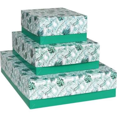 Imagem de Caixa para Presente com Tampa Natureza MD 26X19,5X7,5 Sortid PCT.C/16 