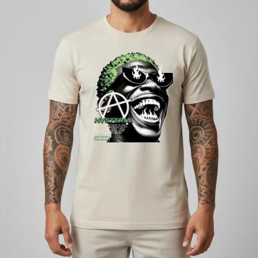 Imagem de Camiseta Masculina Básica Algodão Penteado Toque Macio Respirável Caimento Regular Conf...