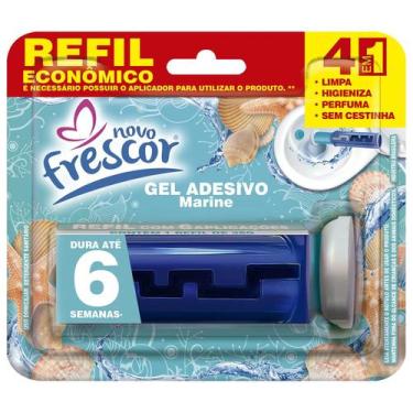 Imagem de Refil Detergente Sanitários Reposição Gel Adesivo 38g Novo Frescor Dur