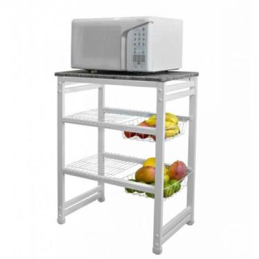 Imagem de Mesa P/ Microondas Utilar C/ Tampo em Pedra Granito Utilaço