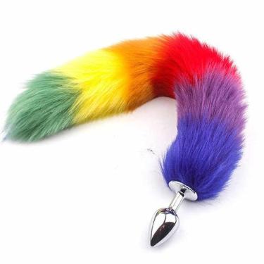 Imagem de Plug Anal Rabo de Raposa Cauda Colorido Sexy Shop - Gtoys