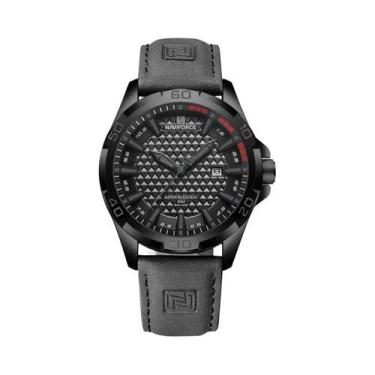 Imagem de Relógio Masculino De Quartzo Com Pulseira De Couro À Prova D'água NAVI