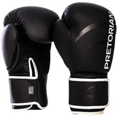 Imagem de Luva de Boxe e Muay Thai First FX2 Pretorian, Preto, Prata, 10 Oz