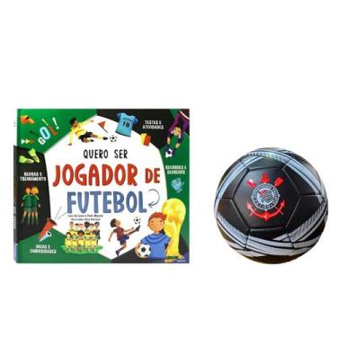 Imagem de Kit Bola de Futebol Licenciado Campo e Quadra + Livro Quero Ser Jogado