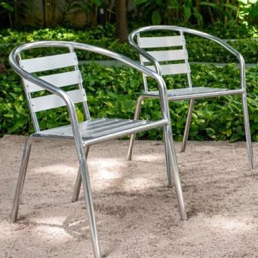 Imagem de Kit 2 Cadeiras Alumínio Fibra Varanda Externa Jardim - Artfine Garden,
