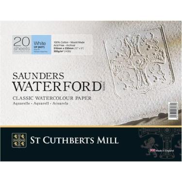 Imagem de Bloco Aquarela Saunders W. 31x23 Grão Fino 300 G/m 20fls C4l Branco Na