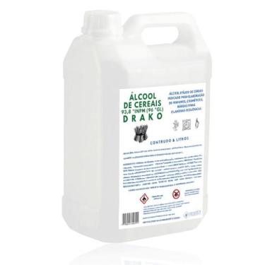 Imagem de Álcool de Cereais 96 Bidestilado 5L Drako Bebidas Finas Perfumes Farma