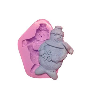 Imagem de Confeitaria dos moldes, F919 MOLDE DE SILICONE BONECO DE NEVE NATAL CONFEITARIA ARTESANATO