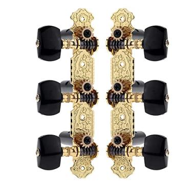 Imagem de Tarrachas Tarraxas Dourada P/Violão Nylon Pino Grosso Alice