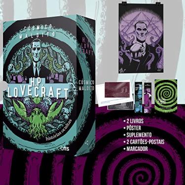 Imagem de Box Cósmico maldito: Histórias ocultas de H.P. Lovecraft: (pôster + marcador + suplemento + 2 cartões-postais)