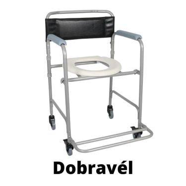Imagem de Cadeira De Banho Até 100Kg Higiênica Dobravél Dellamed D30