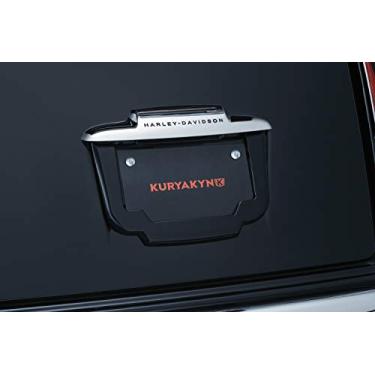 Imagem de Kuryakyn 5149 Acessório para realce de motocicleta: Moldura para placa de carro para motocicletas Harley-Davidson Trike 2010-19, preto brilhante