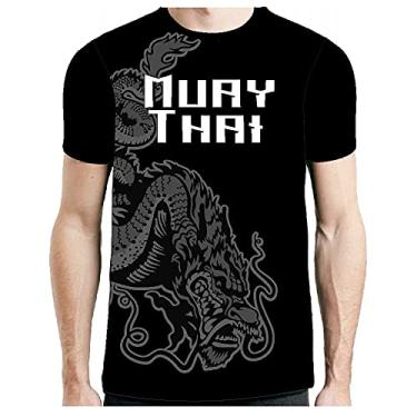 Imagem de Camisa Camiseta Muay Thai Dragão Oriental - Fb-2062 - Preta - M