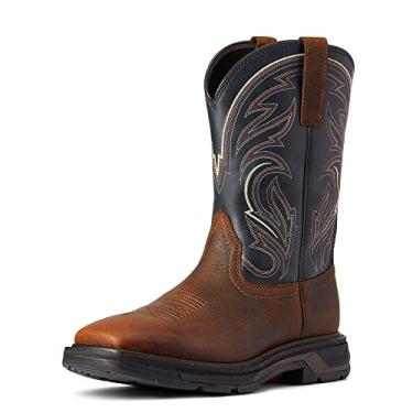 Imagem de Ariat Workhog Xt Bota de trabalho masculina de algodão, Marrom oleado/azul-escuro, 42