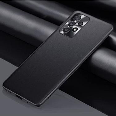Imagem de Capa de couro fino anti-choque para Samsung Galaxy A53 5G A 53 A52S A72 A33 A23 A73 S22 Capa Ultra S21 FE S22 Plus, preta, para Galaxy A72 4G