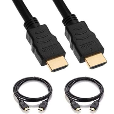 Imagem de Cabo HDMI curto para construtores de cabos [pacote com 2], UHD Ultra High Speed HDMI 2.0 com Ethernet, 4K@30/50/60Hz, 1080P/2160P, 18GBps, 3D, retorno de áudio, moldado, 6-INCH (2-PACK)