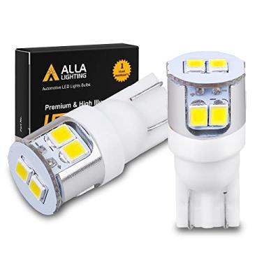 Imagem de Alla Lighting Lâmpadas LED 194 168, mais recentes T10 Wedge Super Brilhante 12V 2825 W5W 175 Licença Branca, Mapa Interior Dome Trunk Lights, 2835 8-SMD 6000K Lâmpadas LED Xenon Substituição