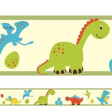 Faixa Decorativa Adesiva Infantil Dinossauro Baby 10mx10cm