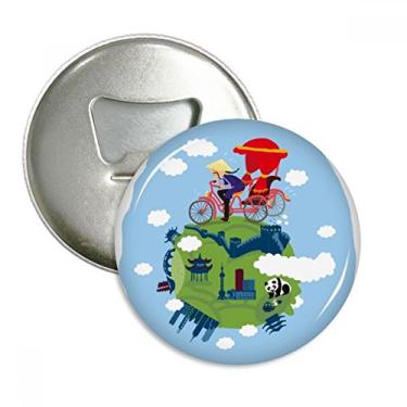 Imagem de Emblema multifuncional com ímã de geladeira e abridor de garrafas arte de parede chinesa The Great Wall