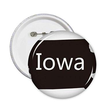 Imagem de Iowa America Mapa EUA Outline Pins Badge Button Emblem Decoração Acessório 5 peças