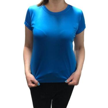 Imagem de Camiseta Dry Fit Feminina Fitness 100% Poliester Academia Treino Corri