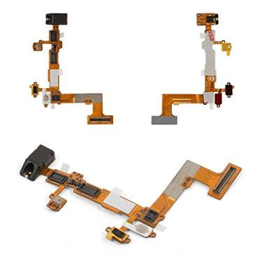 Imagem de Peças de reparo de cabo flexível compatíveis com LG P705 Optimus L7, (botão de início, alto-falante, conector de fone de ouvido, com sensor de proximidade, com componentes)