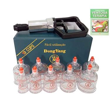 Imagem de Kit De Ventosa 10 Copos Dong Yang com Livro Ventosaterapia