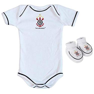Imagem de Body e Pantufa Corinthians Branco Torcida Baby