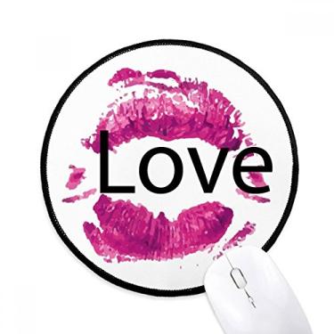 Imagem de Mouse pad para dia dos namorados Love rosa para escritório e computador