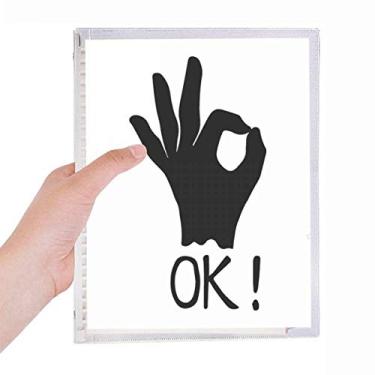 Imagem de Caderno de gestos personalizado OK Outline com folhas soltas diário recarregável artigos de papelaria