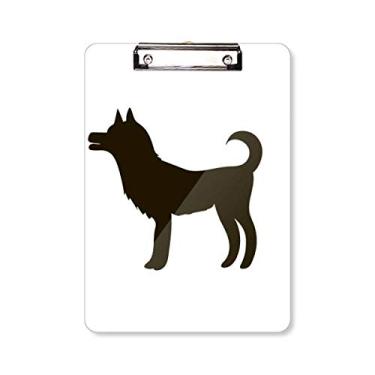 Imagem de Prancheta de desenho de animal fofo para cachorro preto placa de apoio A4