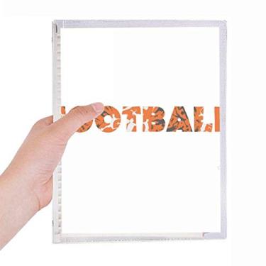 Imagem de Caderno de futebol com palavra laranja, elegante, folhas soltas, diário recarregável, artigos de papelaria