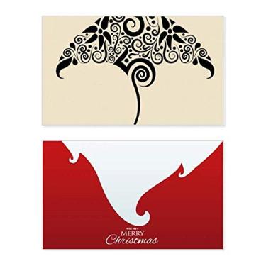 Imagem de Skate preto e branco padrão animal feriado feliz Natal cartão de parabéns mensagem de Natal letra de Natal